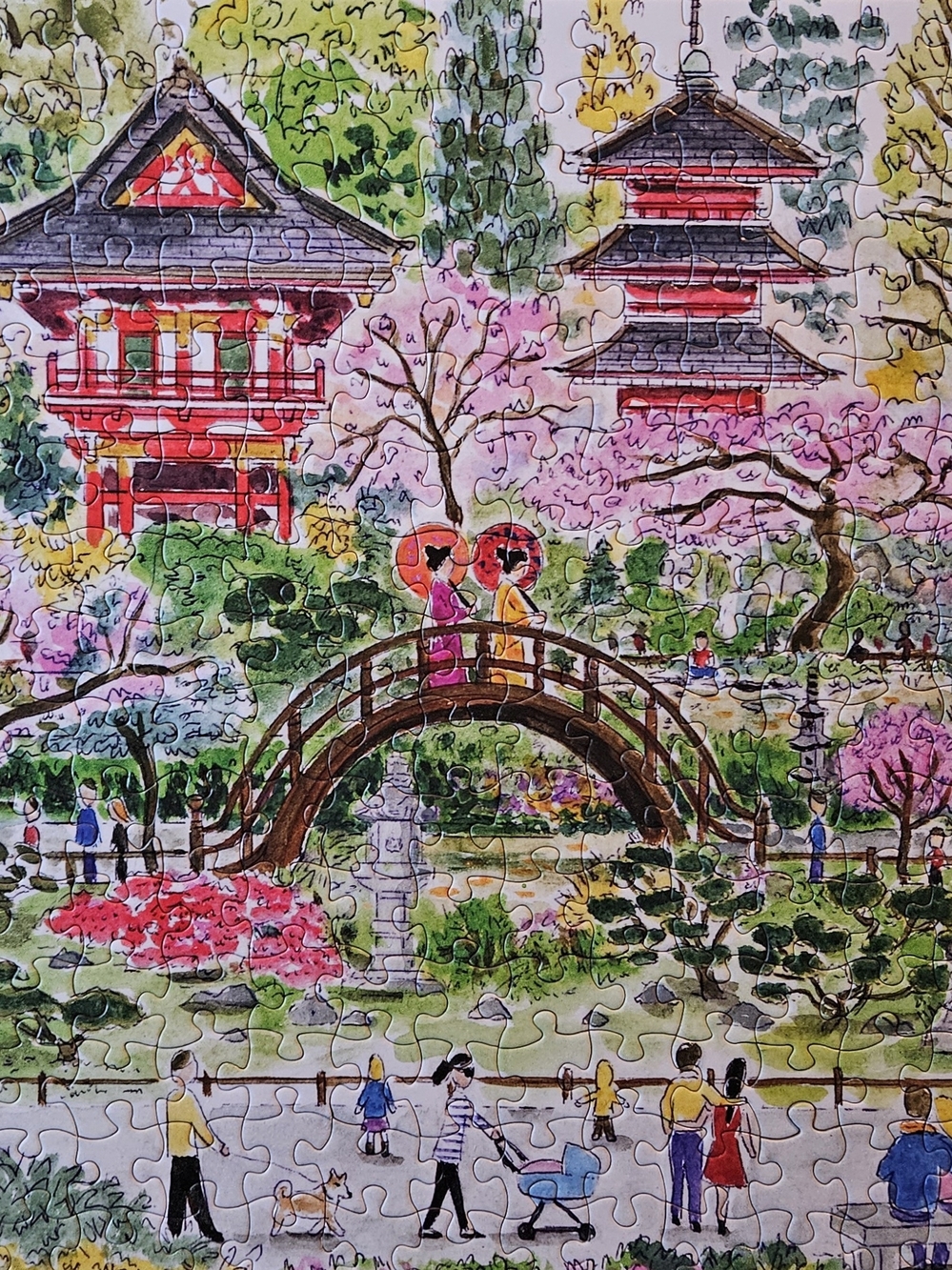 300-Piece Cherry Blossom Garden Puzzle - Multi - Picture 3 of 3